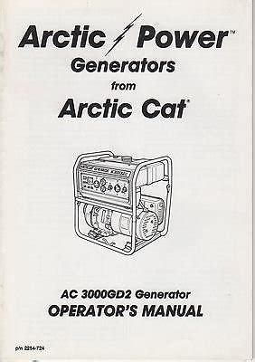 arctic cat generators manual Epub