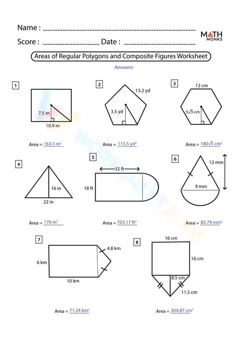 area of complex figures answers sheet Kindle Editon