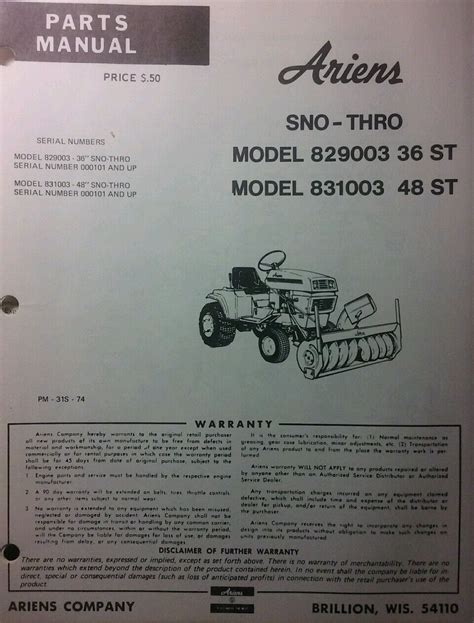 ariens snow thrower manual Epub