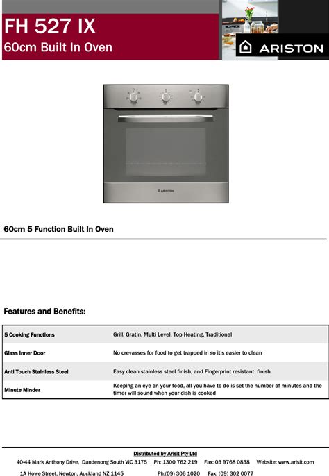 ariston oven instruction manual Epub