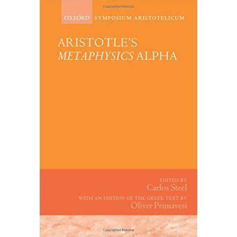 aristotles metaphysics alpha symposium aristotelicum PDF