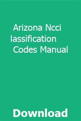 arizona ncci classification codes manual Epub