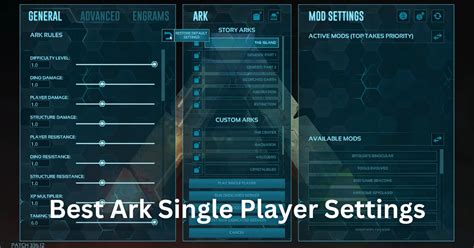 ark single player settings