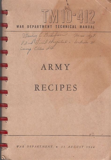 armed forces recipe cards Ebook Doc