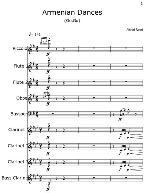 armenian dances flute score Doc