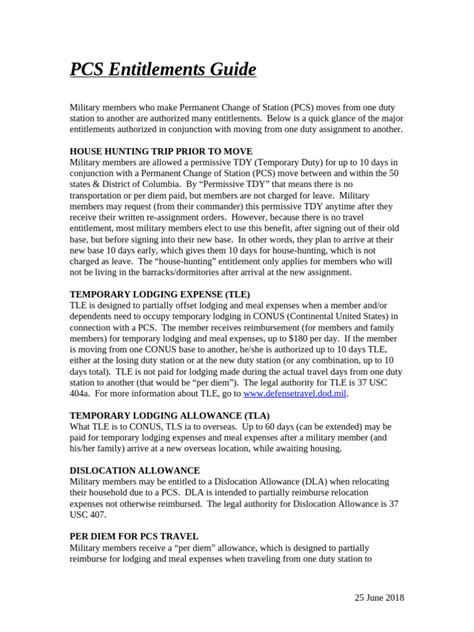 army 2014 pcs entitlements Kindle Editon