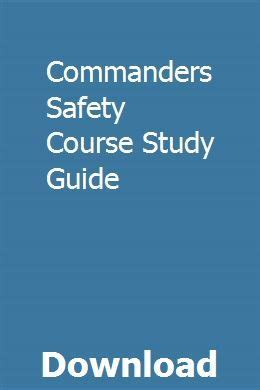 army commers safety course study guide pdf Epub