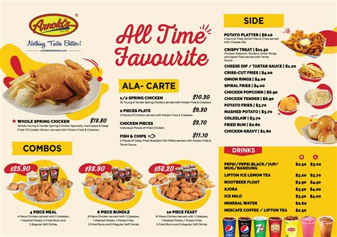 arnold fried chicken menu