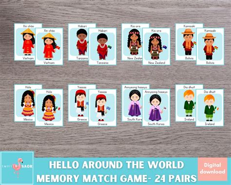 around the world matching game Reader