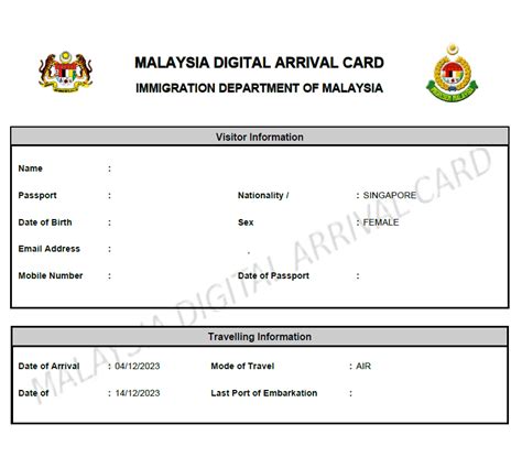 arrival card malaysia