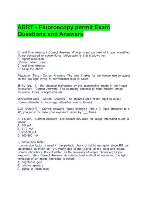 arrt fluoroscopy certification exam Kindle Editon