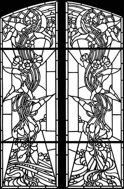 art nouveau windows stained glass coloring book dover design stained glass coloring book Epub