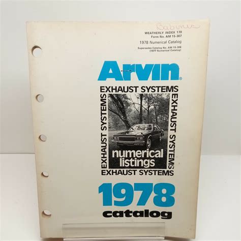 Arvin Exhaust Catalog