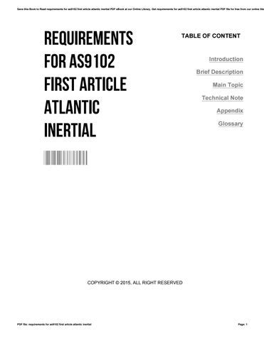 as9102_first_article_inspection_atlantic_inertial Ebook Doc