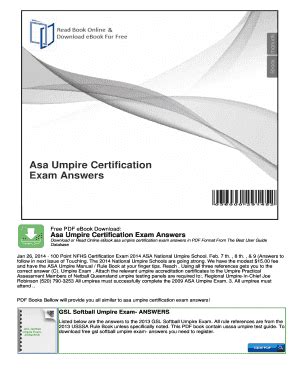 asa umpiring exam answers Kindle Editon