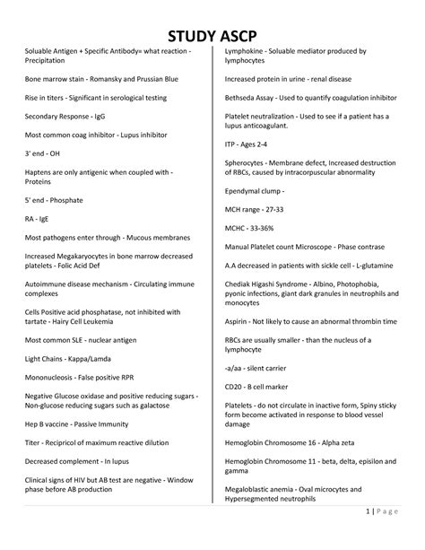 ascp cytogenetics study guide PDF PDF