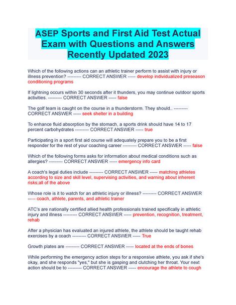 asep certification test answers Doc