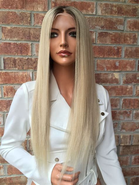 ash blonde real hair wig