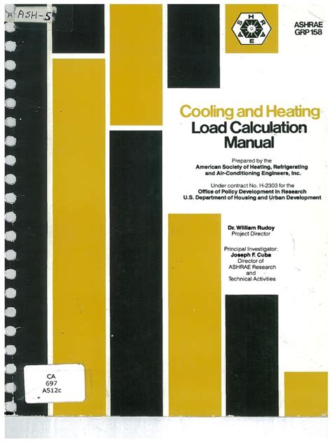 ashrae cooling and heating load calculation manual 2nd edition Doc