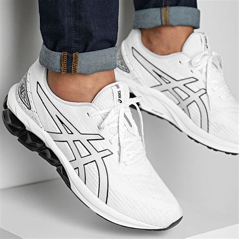 asics white and black