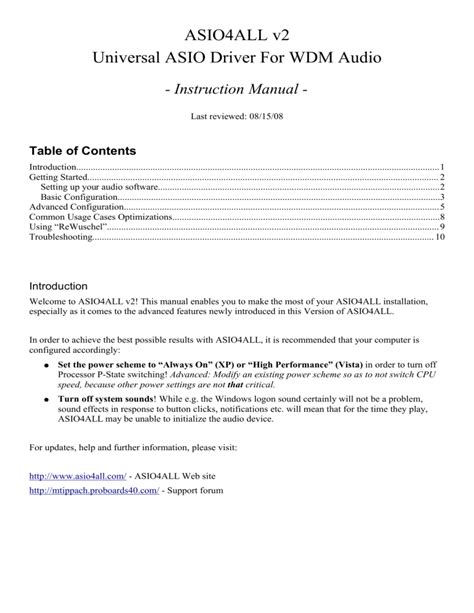 asio4all v2 instruction manual Doc