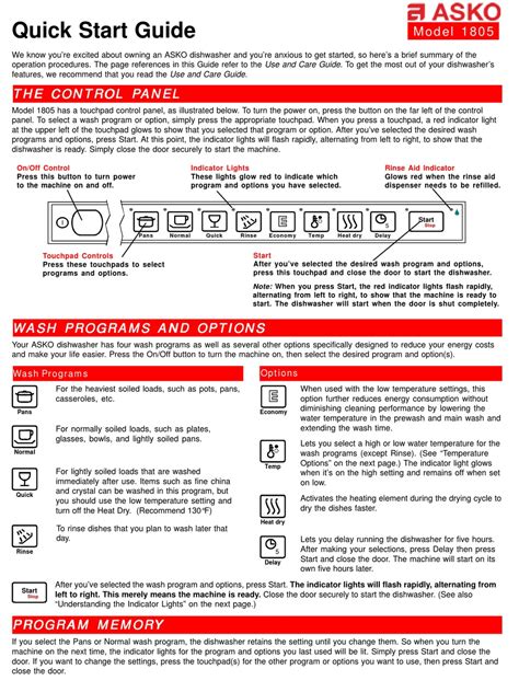 asko 1805 manual guide guide Doc