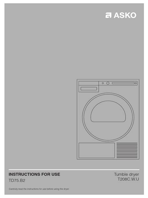 asko d3530xl user guide Kindle Editon