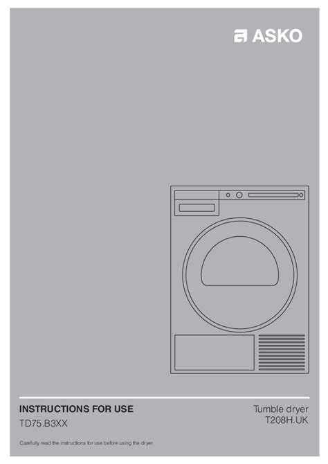 asko wm10625 user guide Doc