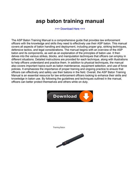 asp baton training manual Doc