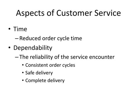 aspects of customer service Epub