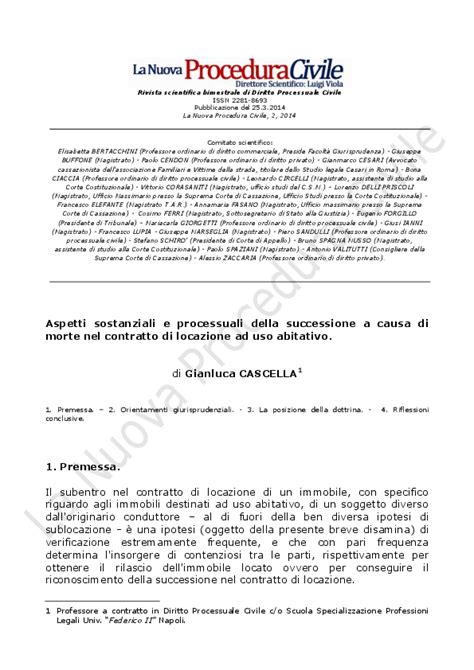 aspetti processuali nel rapporto di locazione aspetti processuali nel rapporto di locazione PDF