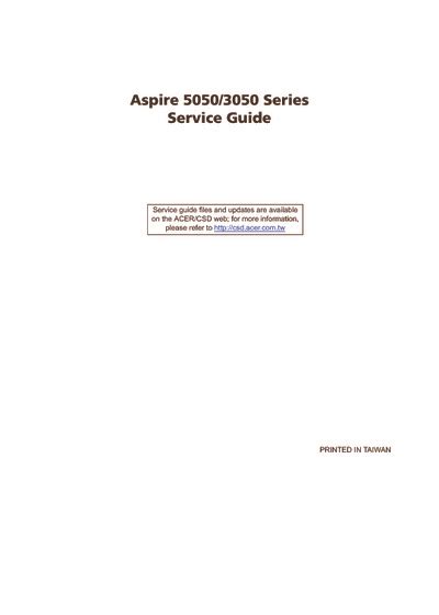 aspire 5050 service manual needed Kindle Editon