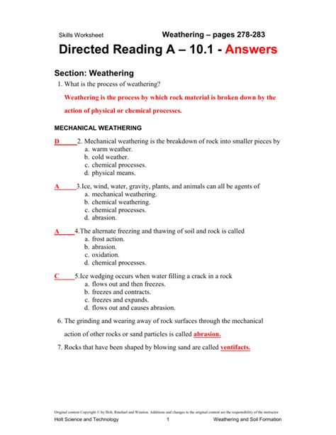 asrt directed readings answer key PDF