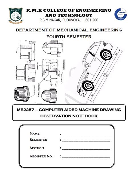 assembly drawing computer aided machine drawing notes Reader