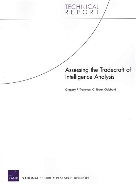 assessing the tradecraft of intelligence analysis technical report Epub