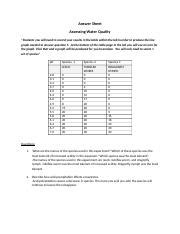 assessing water quality lab answer key Kindle Editon