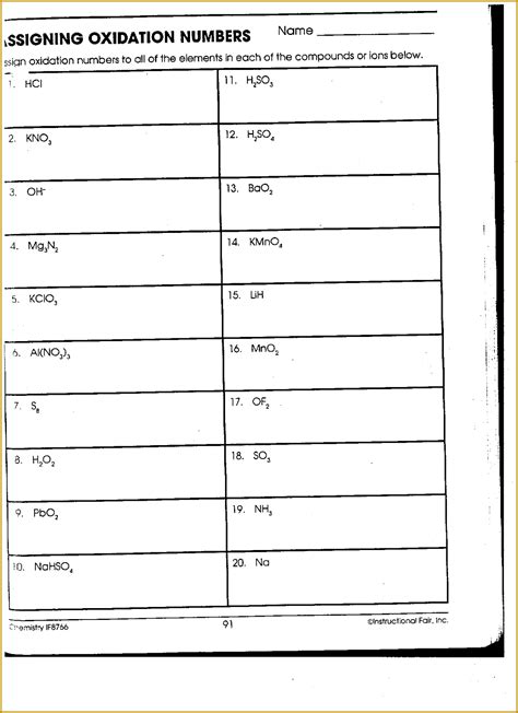 assigning oxidation numbers worksheet answers chemistry if8766 Kindle Editon