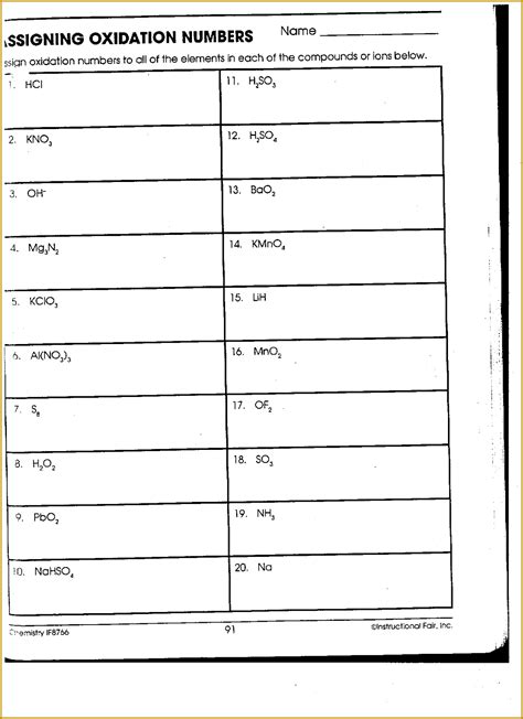 assigning oxidation numbers worksheet answers chemistry if8766 Kindle Editon