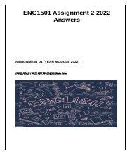 assignment 2 answers for module eng1501 Kindle Editon