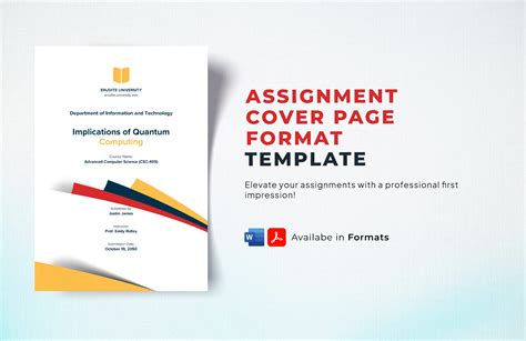 Assignment Cover Page Template Sample