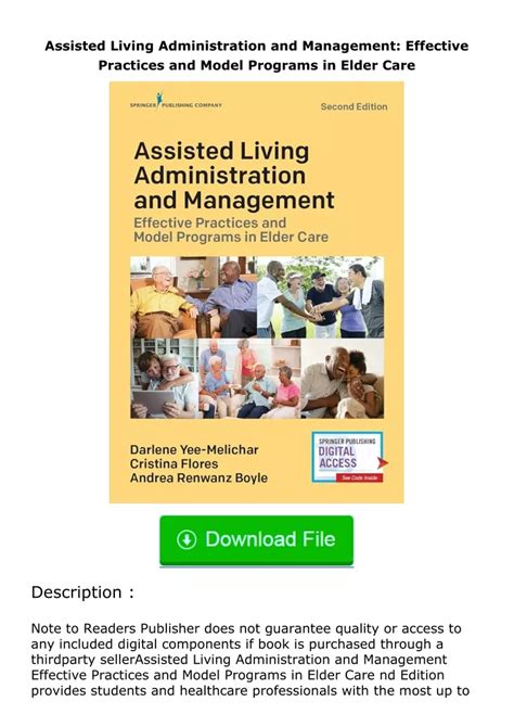 assisted living administration pdf PDF