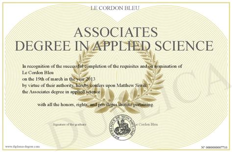 associate's degree in applied science