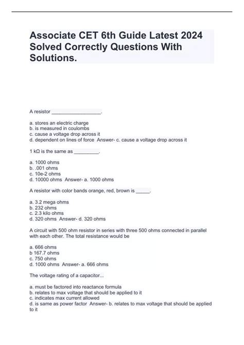 associate cet study guide 6th ed Doc