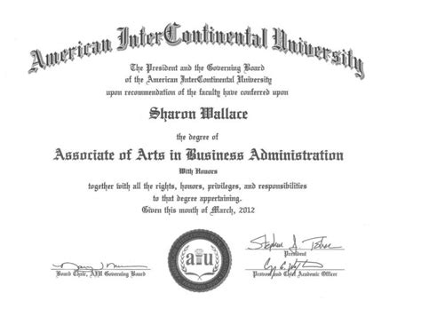 associate of arts business administration