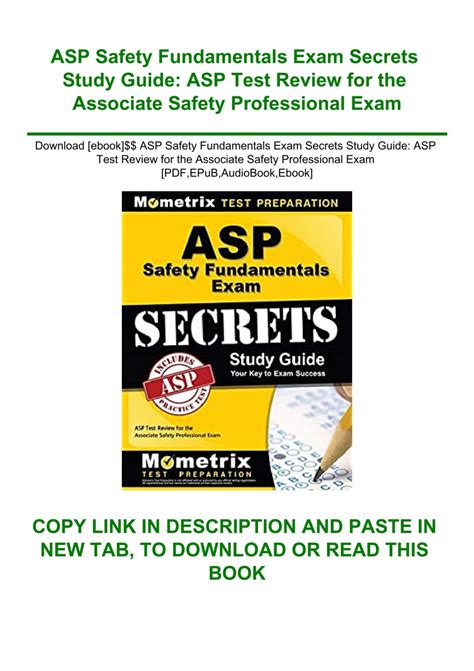 associate safety professional study guide pdf Epub