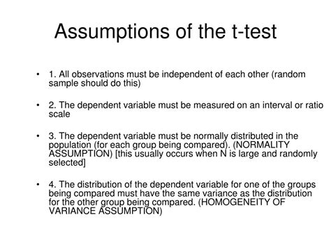 assumptions of 2 sample t test