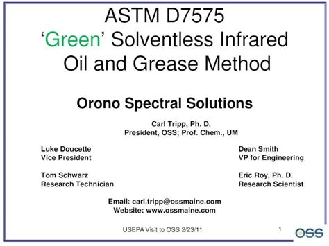 astm d7575 green solventless infrared oil and grease method free Kindle Editon