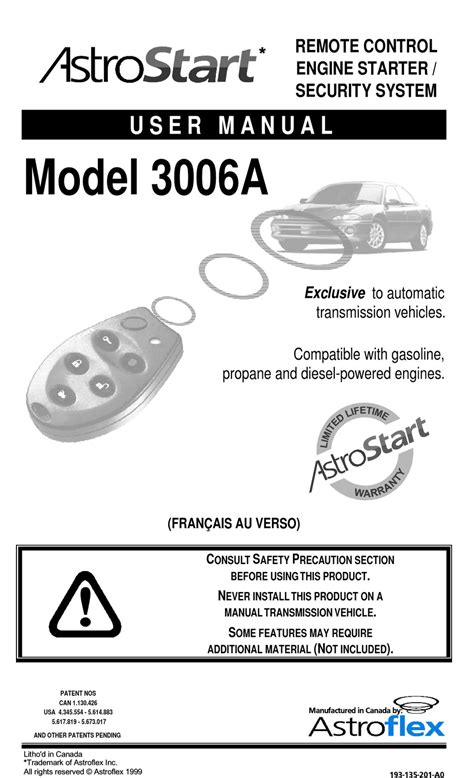 astrostart remote car manual PDF