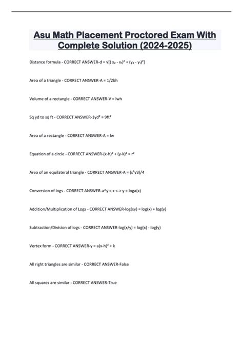 asu math placement exam