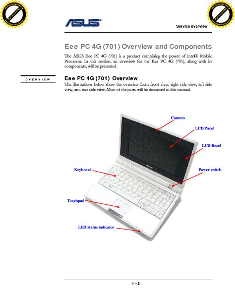 asus eee pc service manual PDF